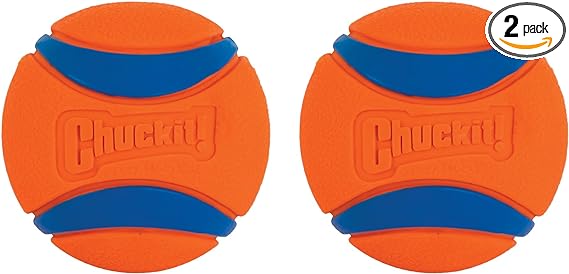 ChuckIt! Ultra Ball Dog Toy - Durable, High Bounce, Floating Rubber, Launcher Compatible, Medium (Pack of 2)